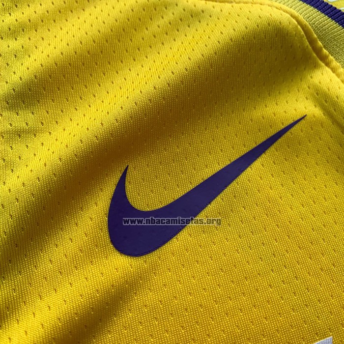 Camiseta Los Angeles Lakers Kobe Bryant NO 24 Retirement 2017-2018 Amarillo